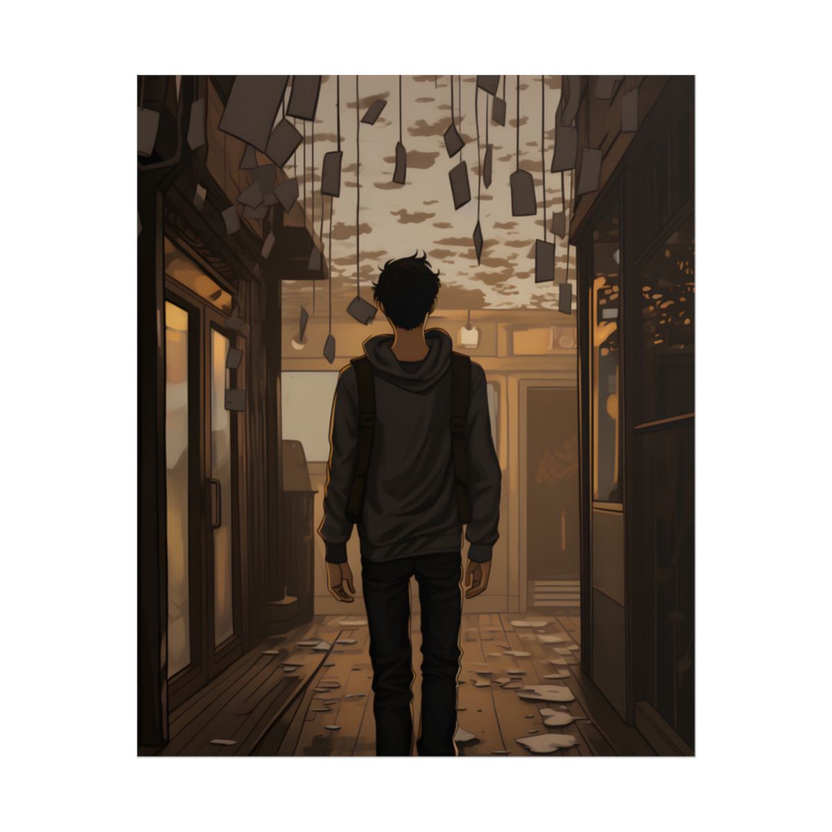 Candid Moment: A Person's Story in an Indoor Setting - Poster