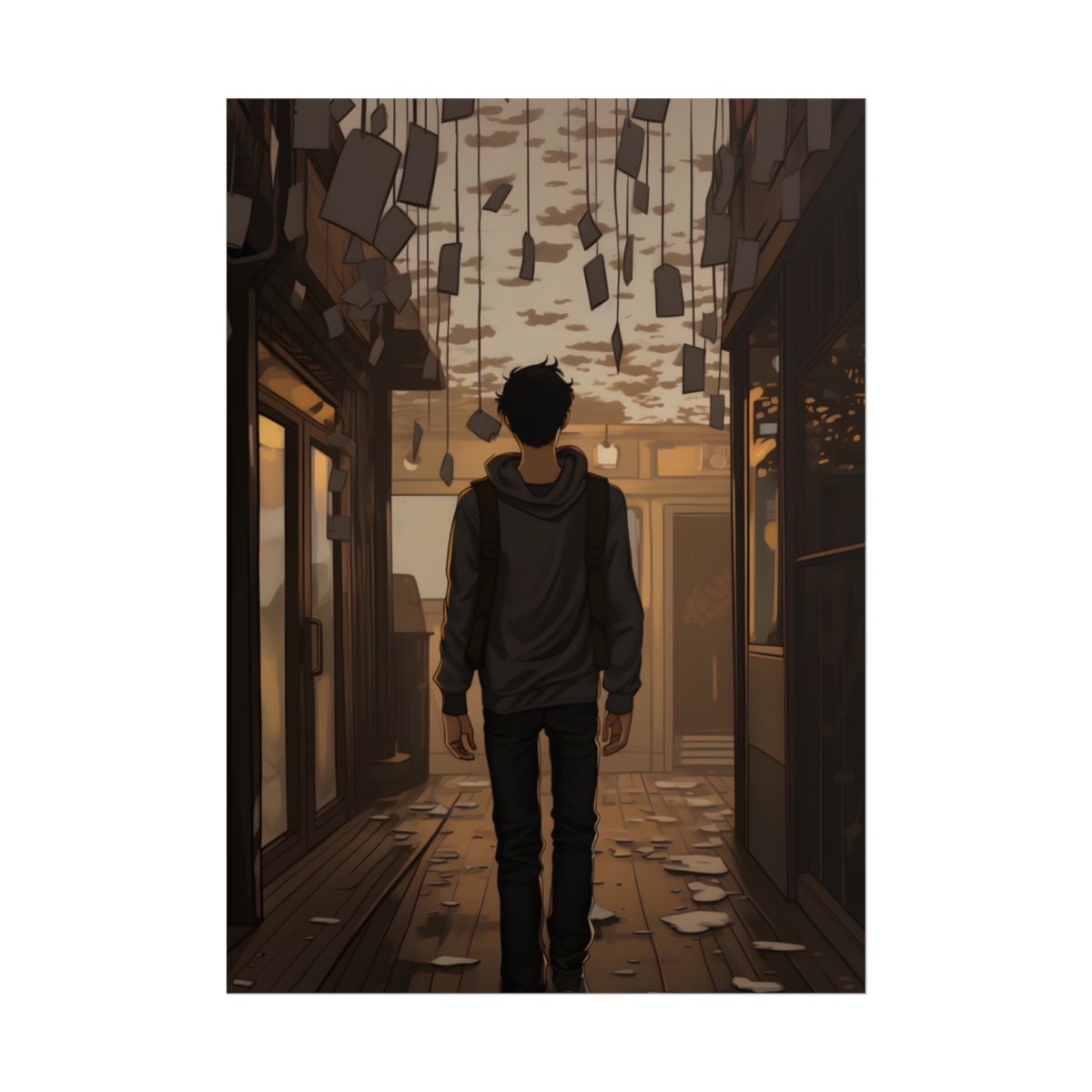 Candid Moment: A Person's Story in an Indoor Setting - Poster