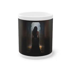Dark Haired Woman in Gown Mug