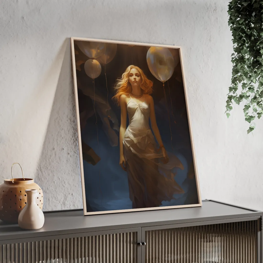 Candid Moment: Person in Nature, Lost in Thought - Framed Poster