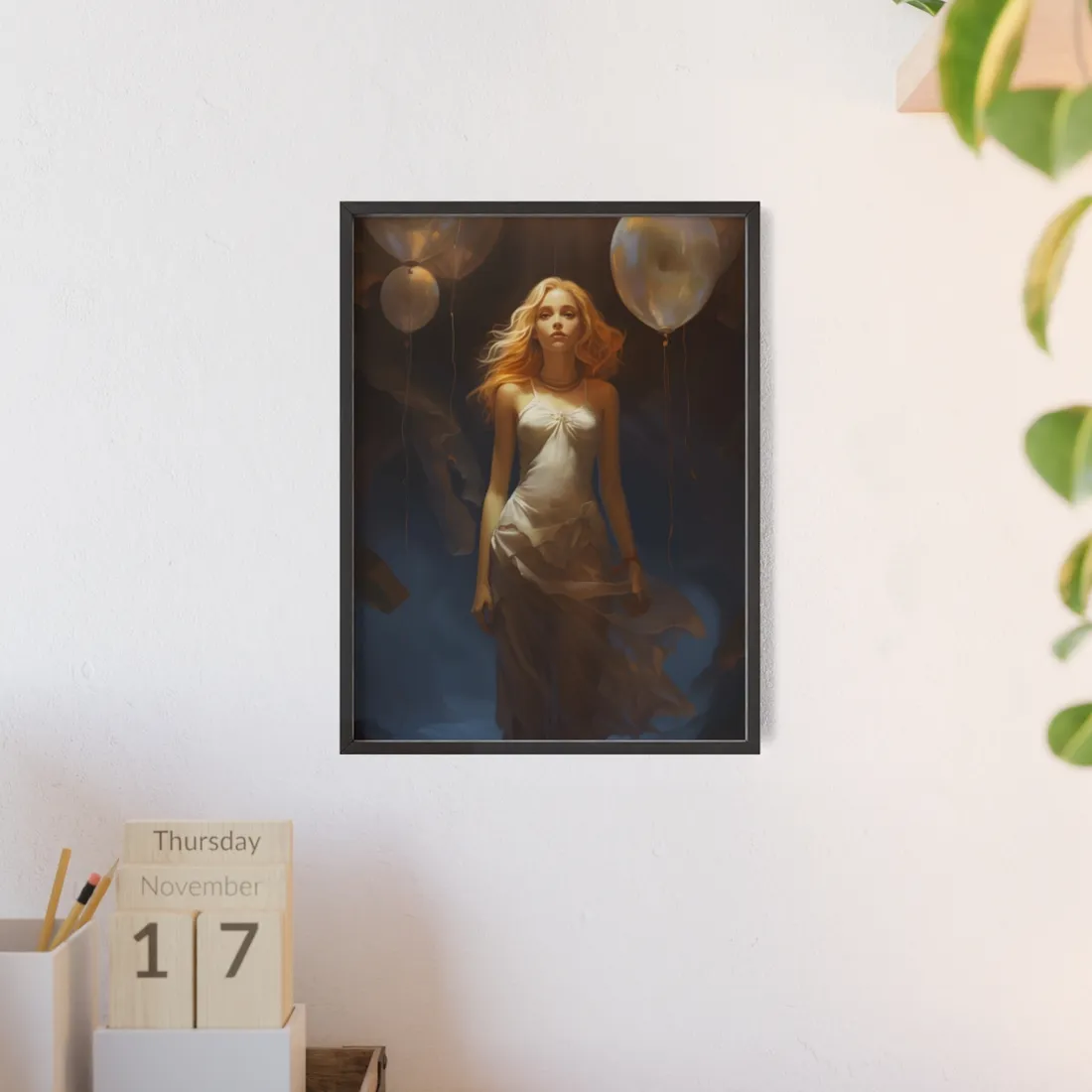 Candid Moment: Person in Nature, Lost in Thought - Framed Poster