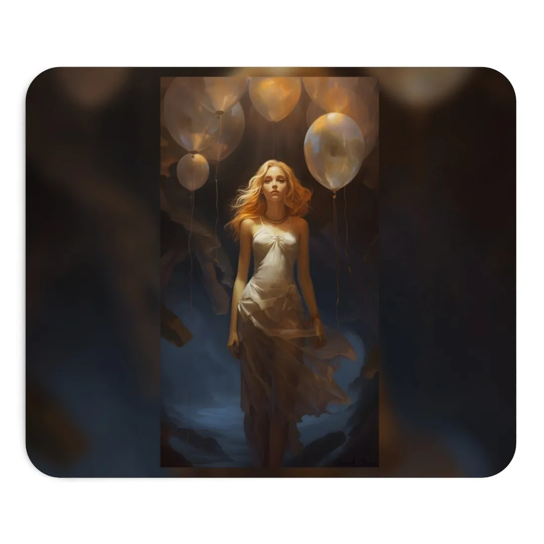 Candid Moment: Person in Nature, Lost in Thought - Mouse Pad