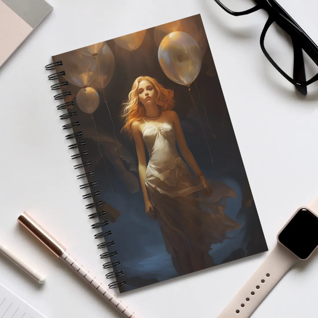 Candid Moment: Person in Nature, Lost in Thought - Spiral Notebook