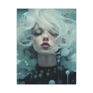 Woman with White Hair Canvas Print