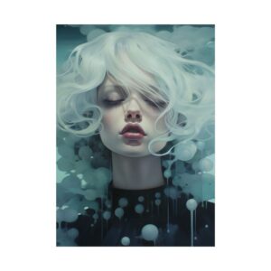Woman with White Hair Poster