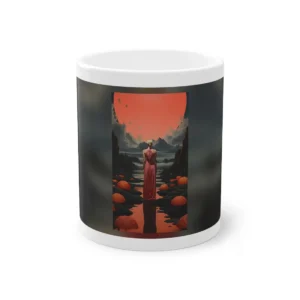 Woman in Coral Gown Mug