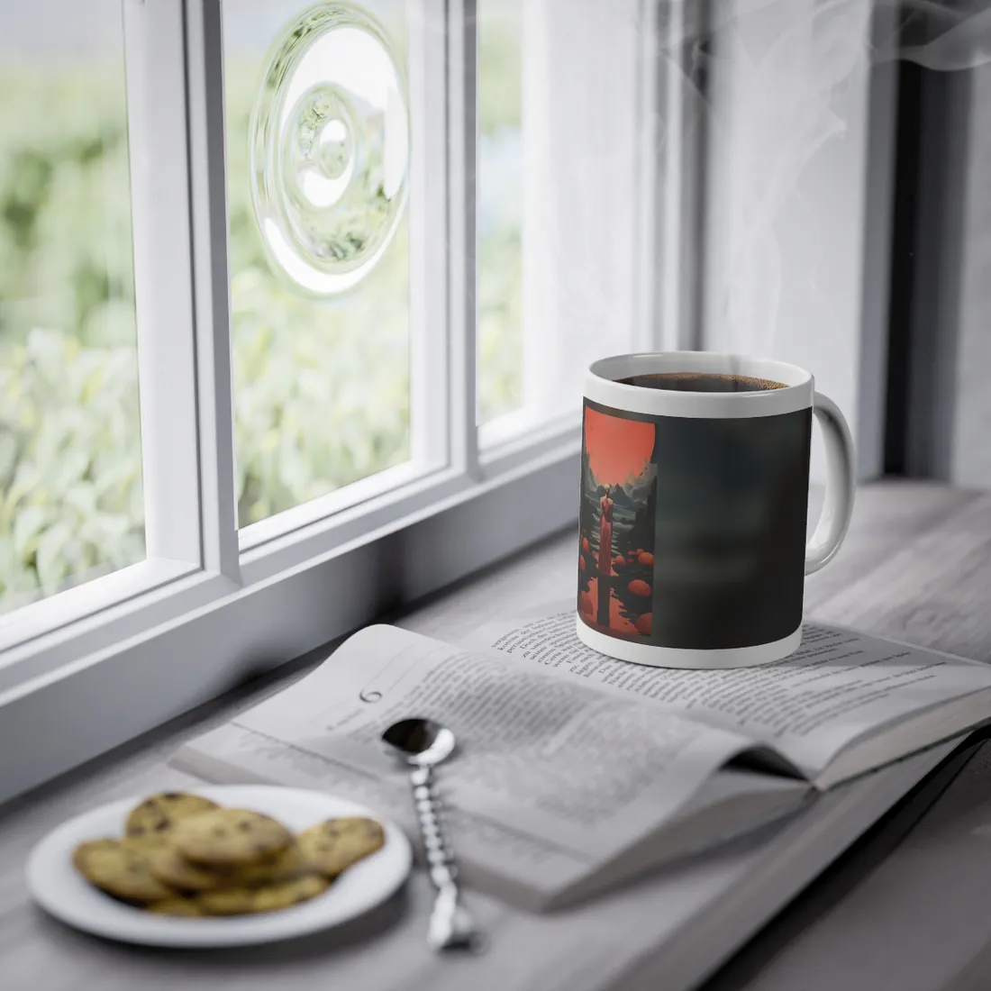 Candid Outdoor Moment: A Natural Pause - Mug