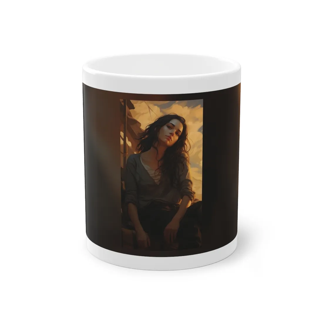 Candid Outdoors Moment: Phone Recording in a Clear Day - Mug