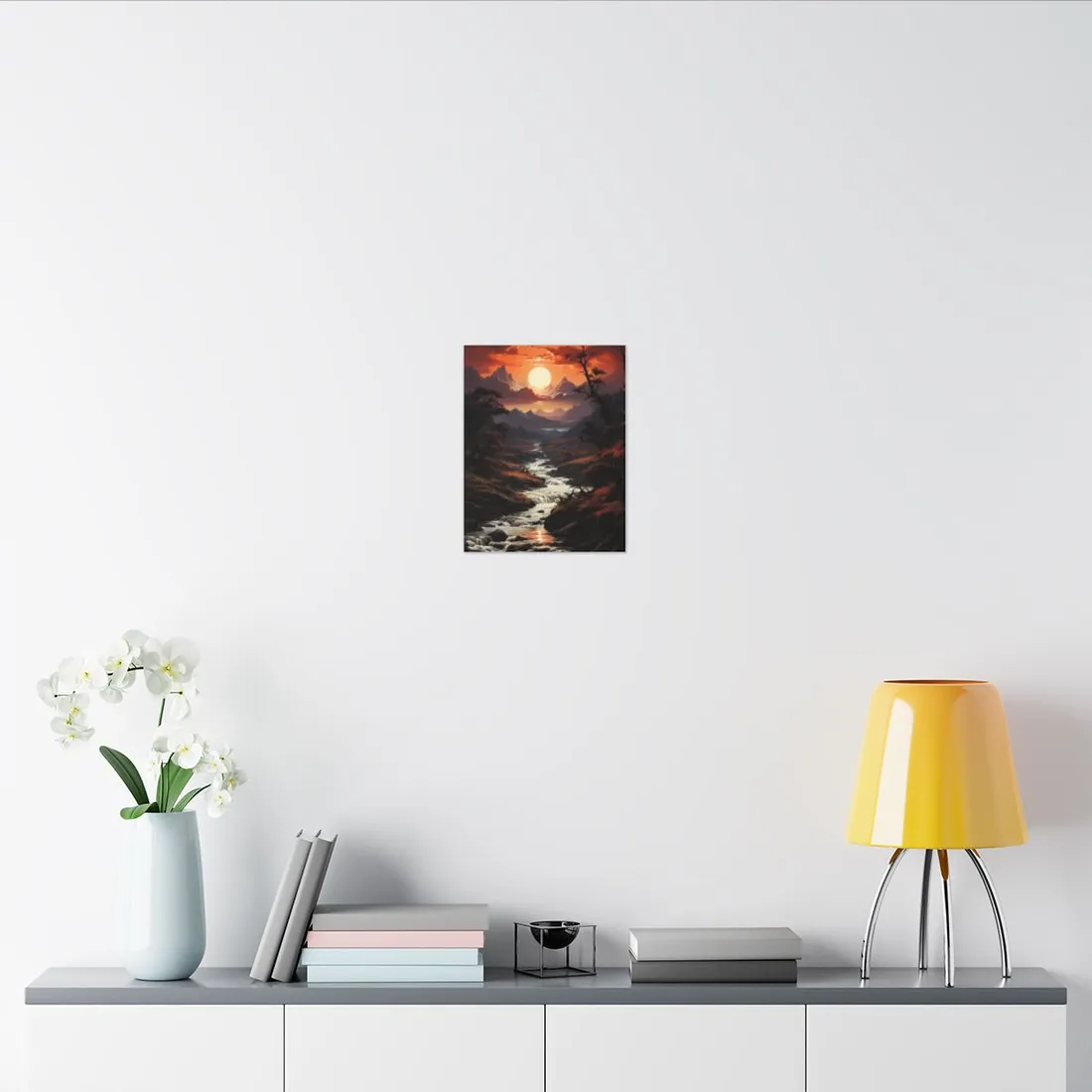 Captivating Falls: A Majestic Oil on Canvas Masterwork - Canvas