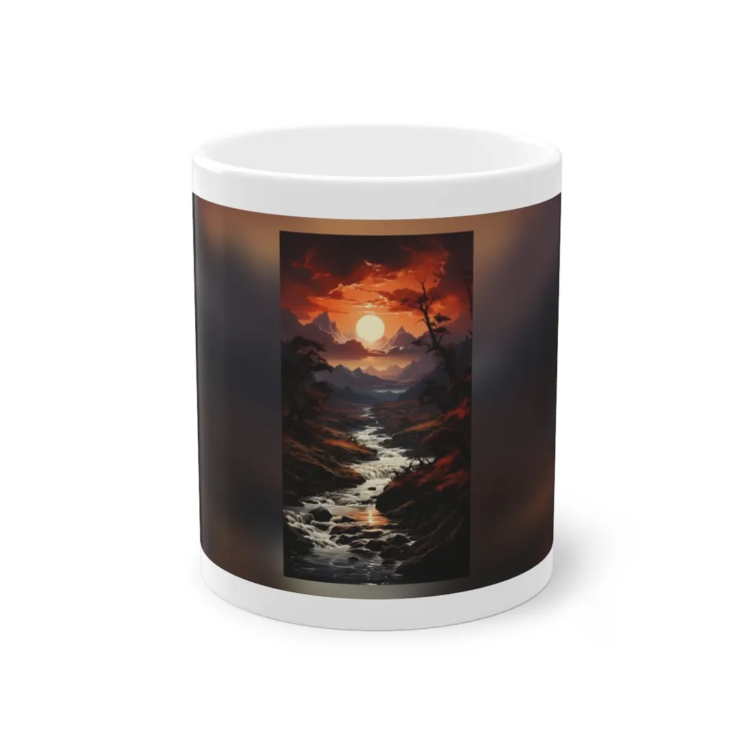 Captivating Falls: A Majestic Oil on Canvas Masterwork - Mug