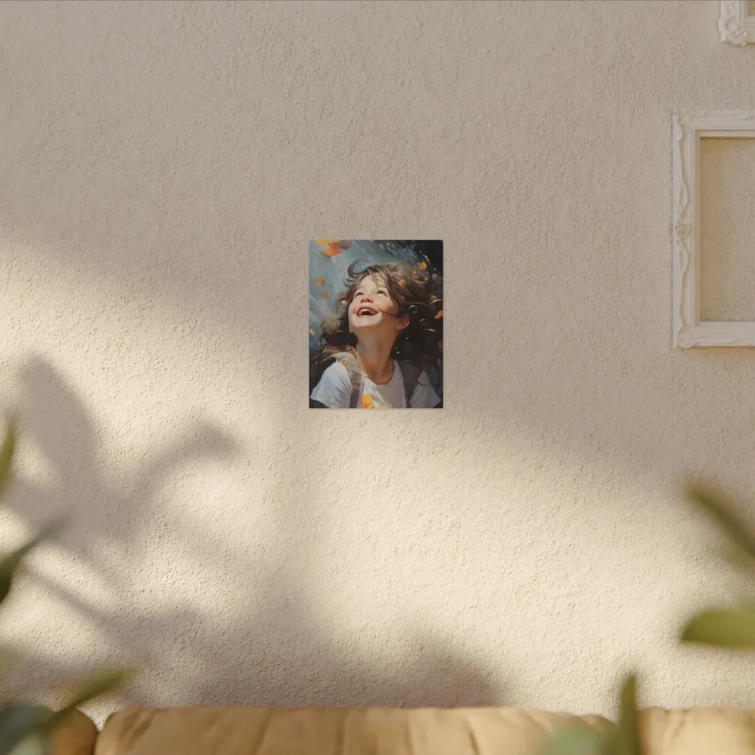 Capturing Childhood Innocence: Portrait of a Young Child - Canvas