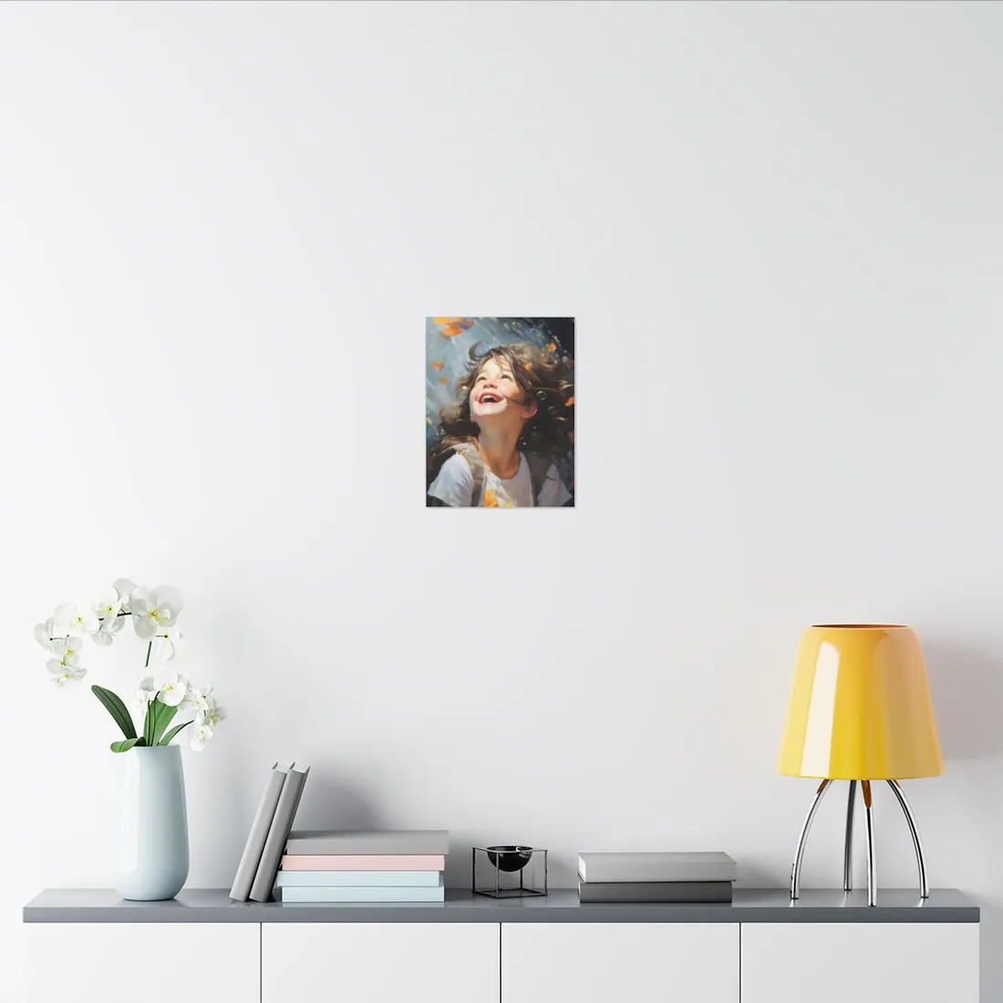 Capturing Childhood Innocence: Portrait of a Young Child - Canvas