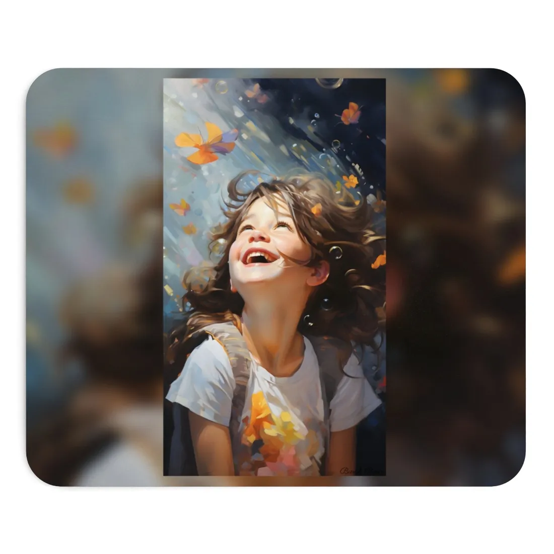 Capturing Childhood Innocence: Portrait of a Young Child - Mouse Pad