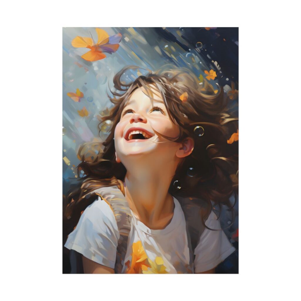 Capturing Childhood Innocence: Portrait of a Young Child - Poster