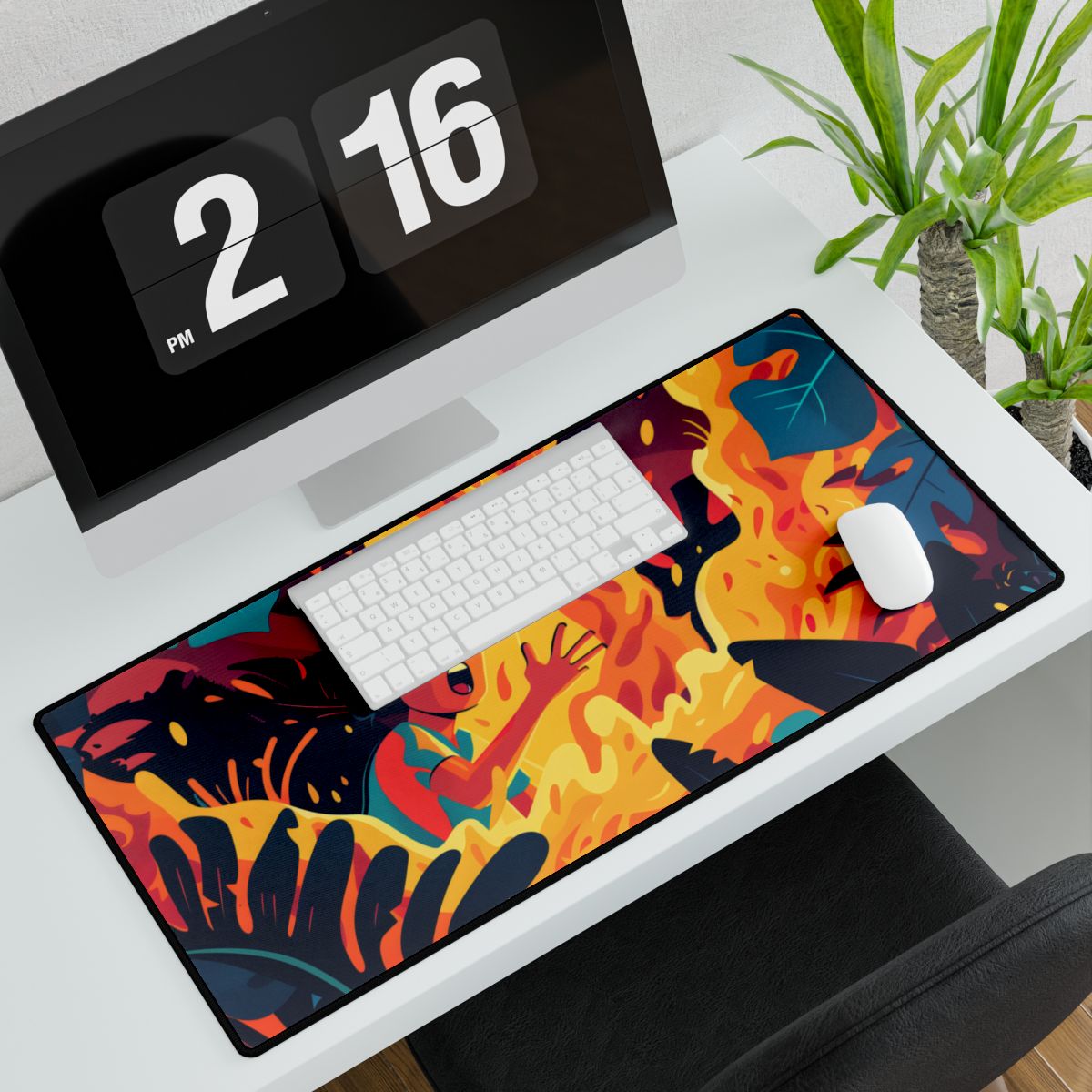 Cartoon Moment of Inspiration: Creative Cartoon Illustration - Desk Mat