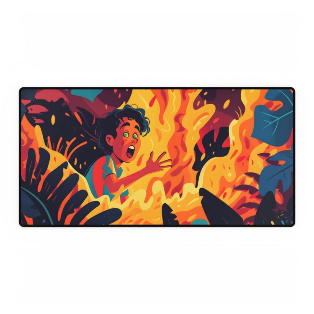 Cartoon Moment of Inspiration: Creative Cartoon Illustration - Desk Mat
