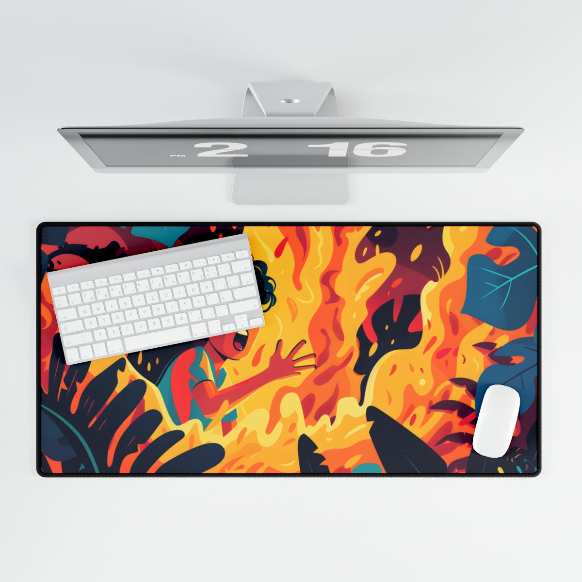 Cartoon Moment of Inspiration: Creative Cartoon Illustration - Desk Mat