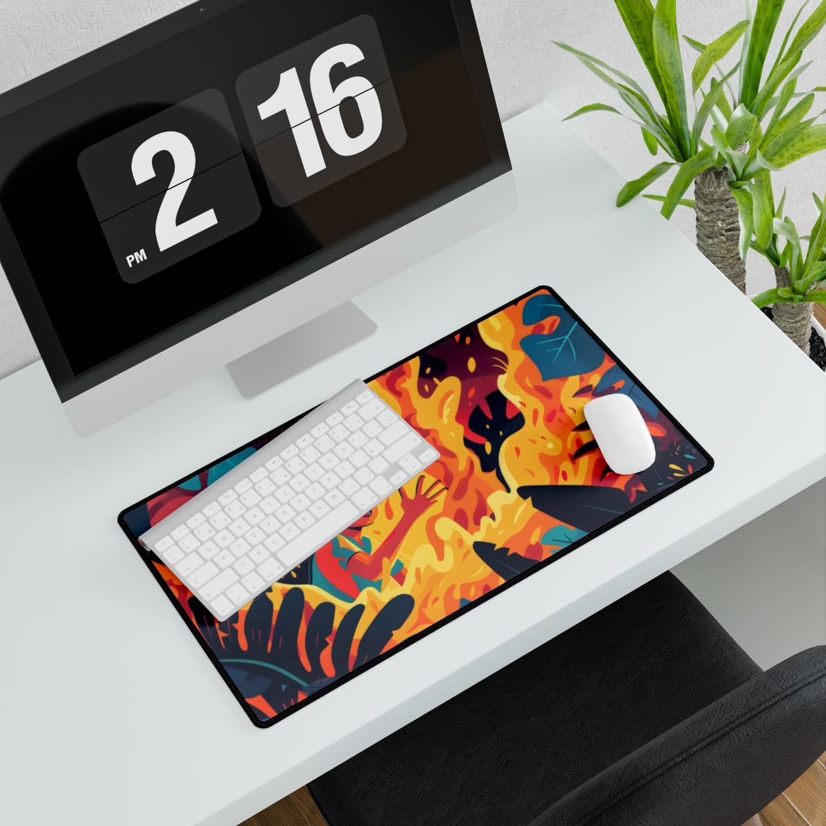 Cartoon Moment of Inspiration: Creative Cartoon Illustration - Desk Mat