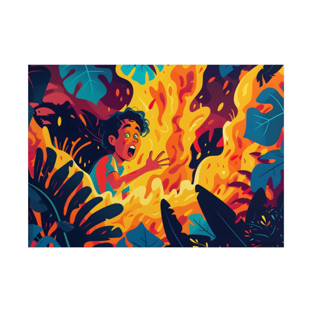 Cartoon Moment of Inspiration: Creative Cartoon Illustration - Poster