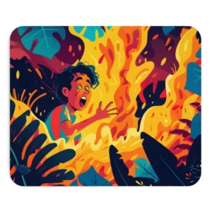 Child Reaching Toward Fire Mouse Pad