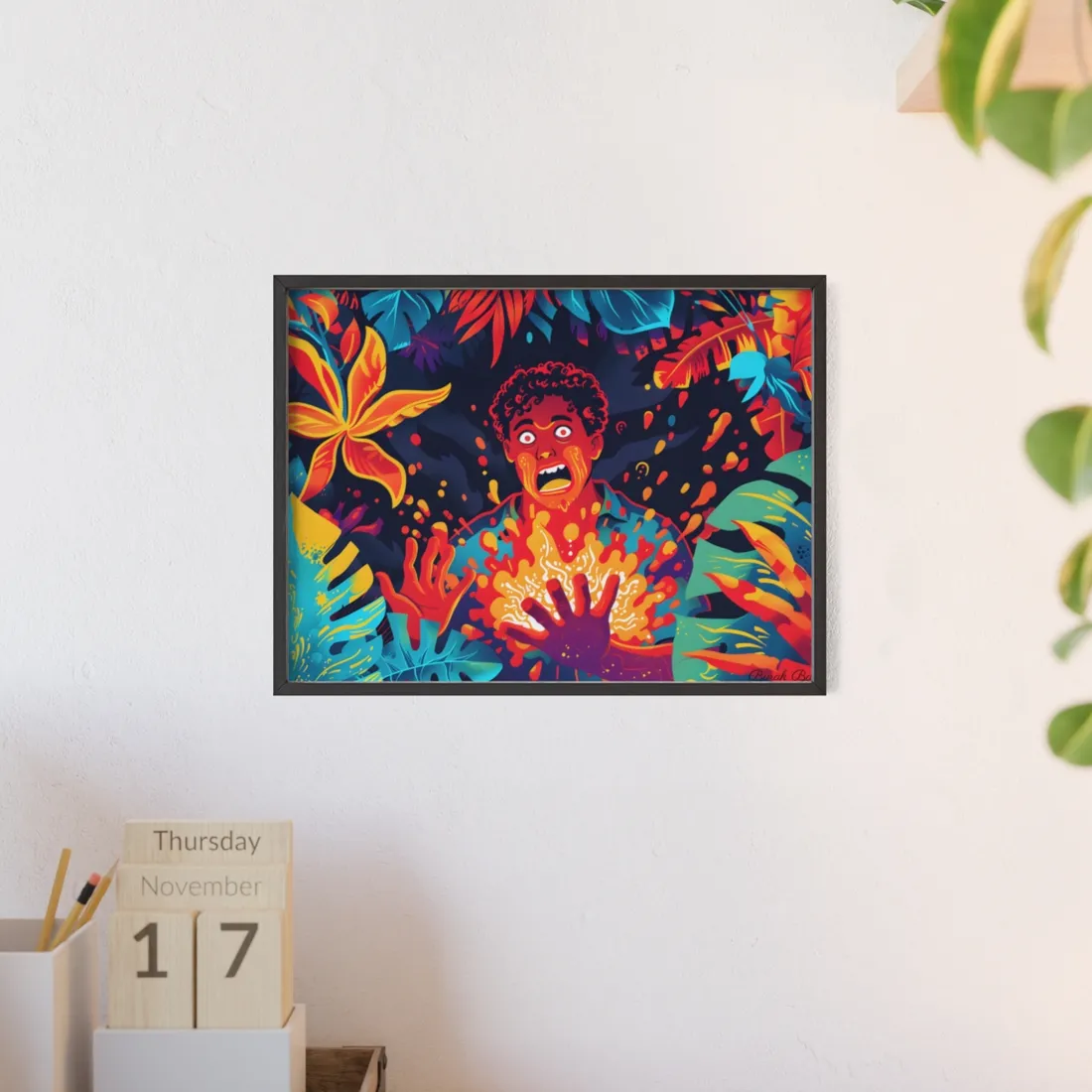 Cartoonish Life Hacks: Humorous Bathroom - Framed Poster