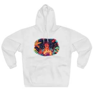 Startled Man Among Tropical Leaves Hoodie
