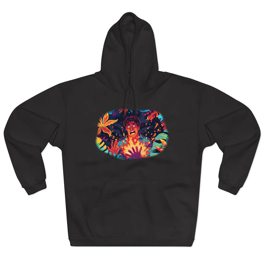 Cartoonish Life Hacks: Humorous Bathroom - Hoodie (Black)