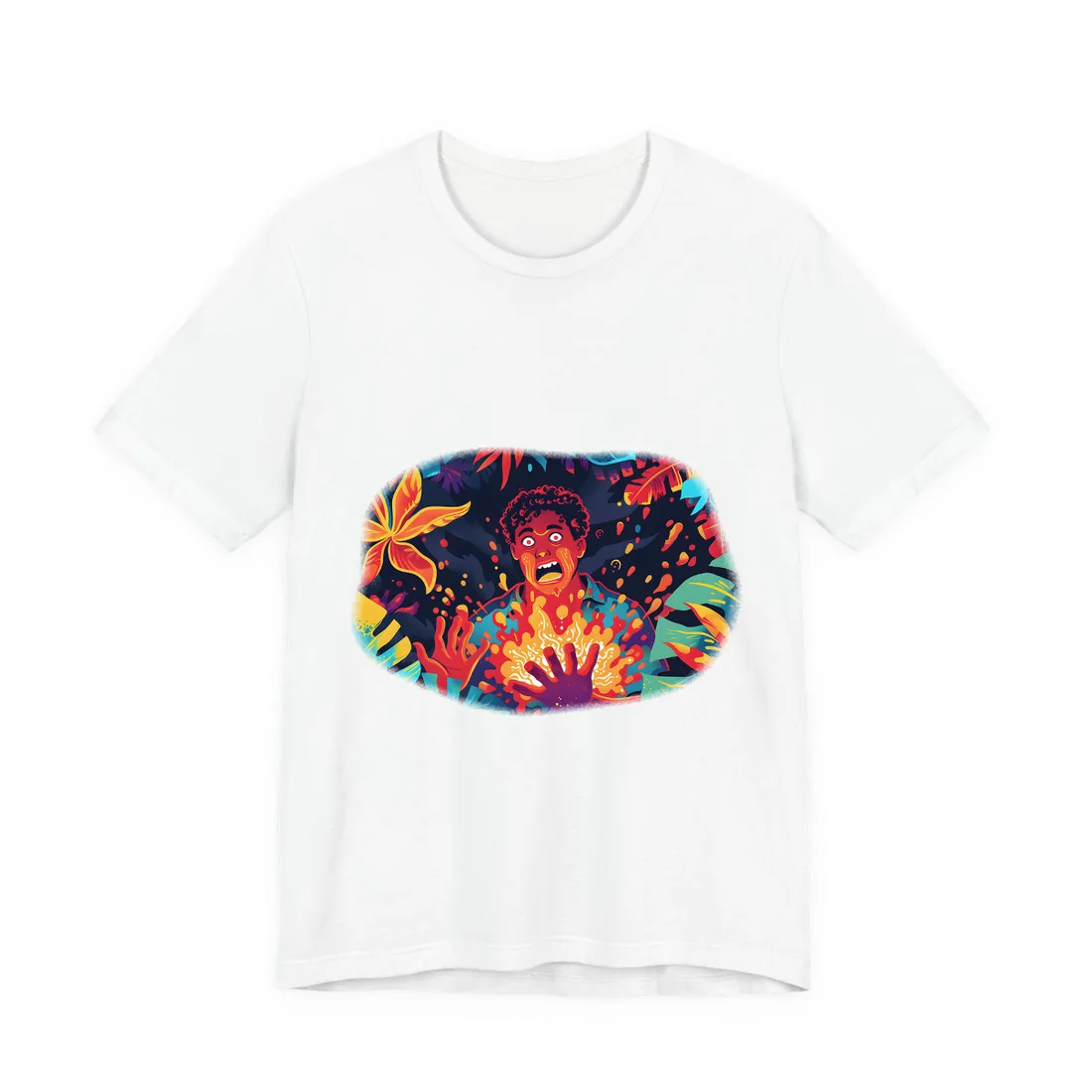 Cartoonish Life Hacks: Humorous Bathroom - T-Shirt (White)