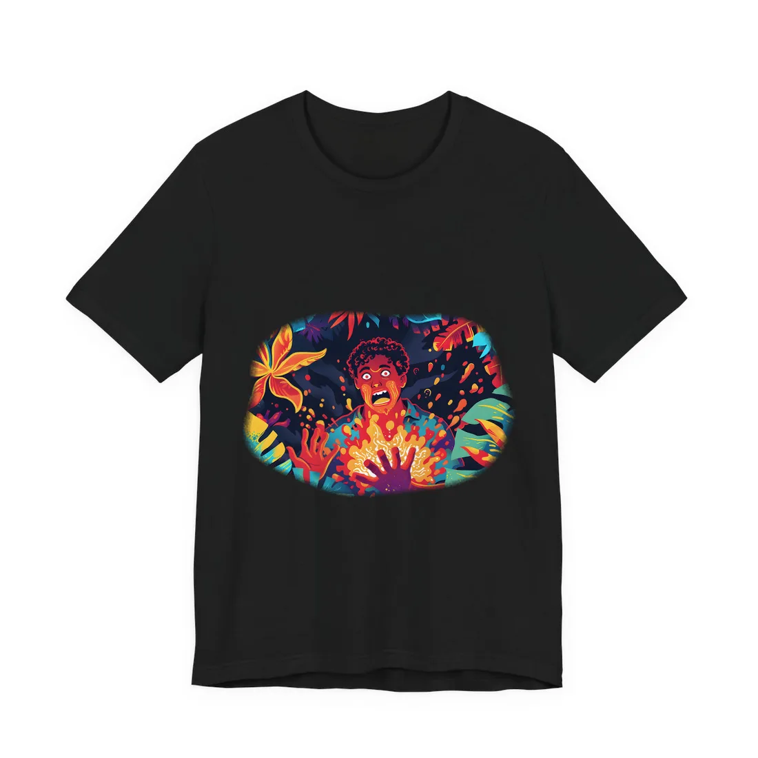 Cartoonish Life Hacks: Humorous Bathroom - T-Shirt (Black)
