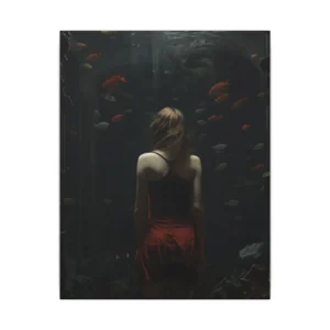 Woman Among Fish Canvas Print