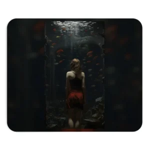 Woman Among Fish Mouse Pad