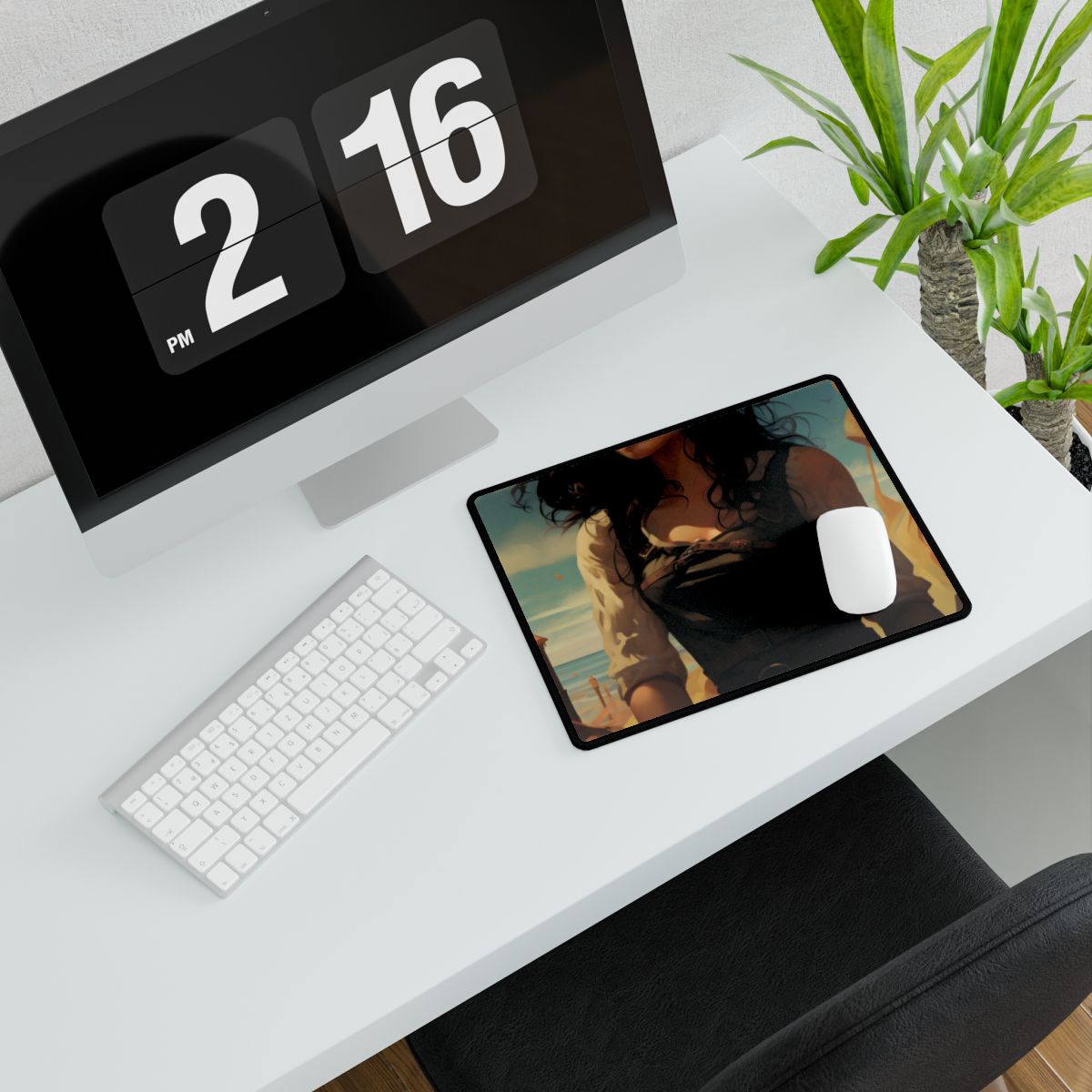 Casual Outdoor Moment: Person in Natural Setting - Desk Mat