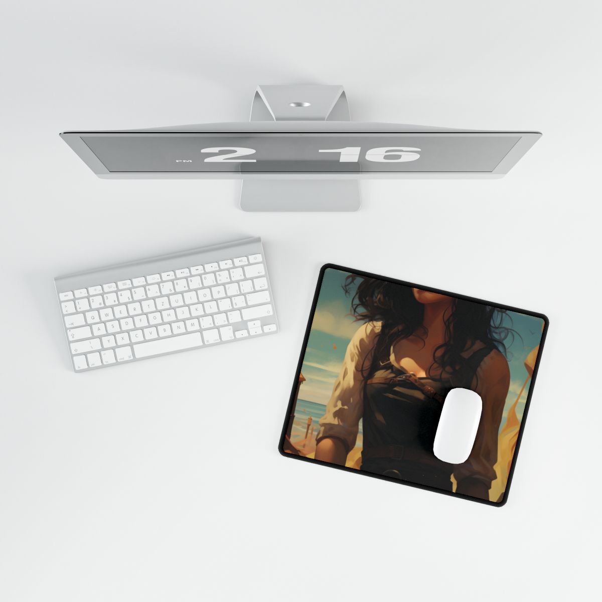 Casual Outdoor Moment: Person in Natural Setting - Desk Mat
