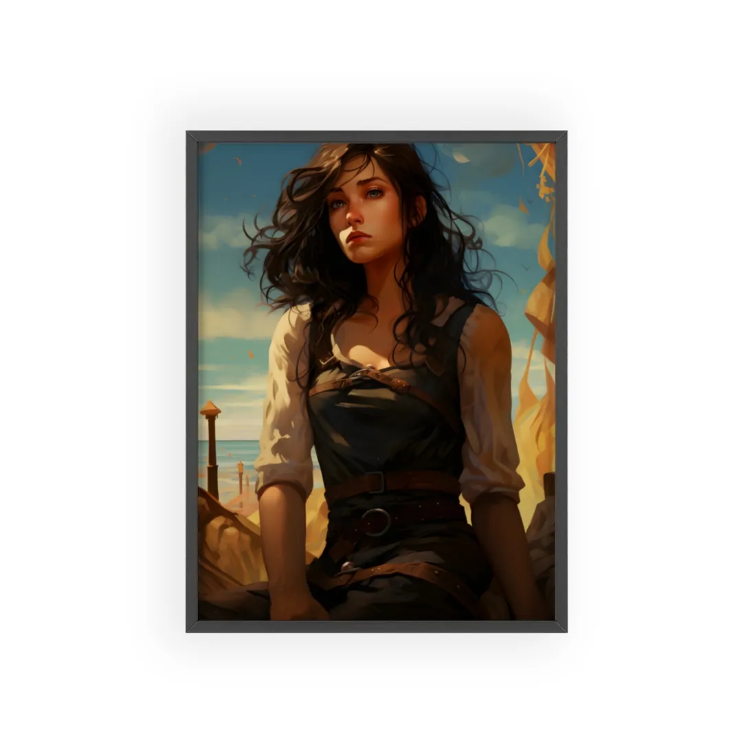 Casual Outdoor Moment: Person in Natural Setting - Framed Poster