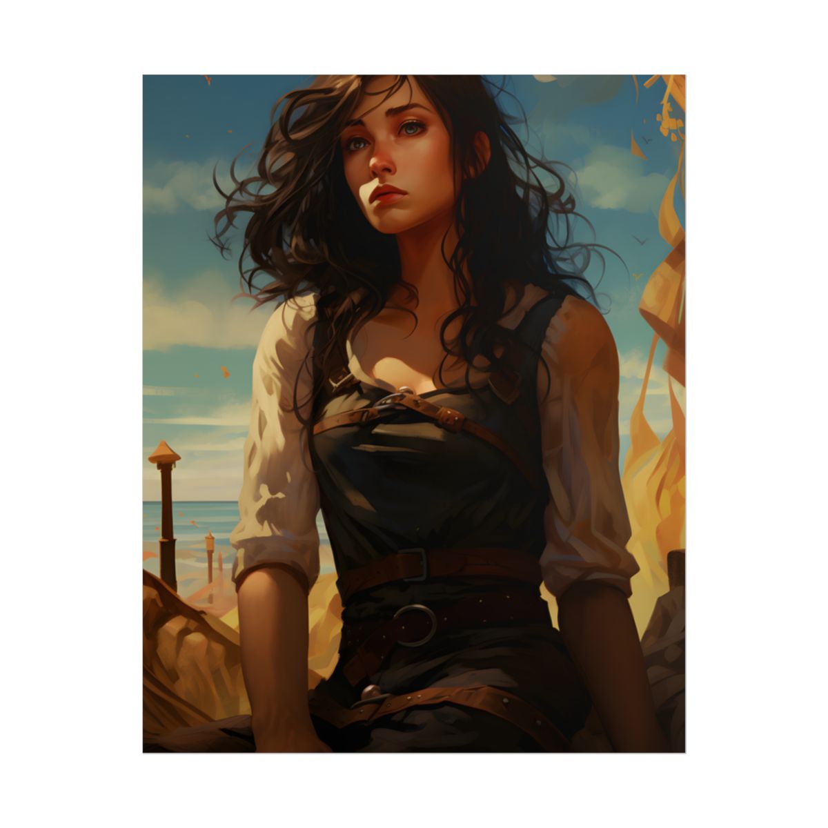Casual Outdoor Moment: Person in Natural Setting - Poster
