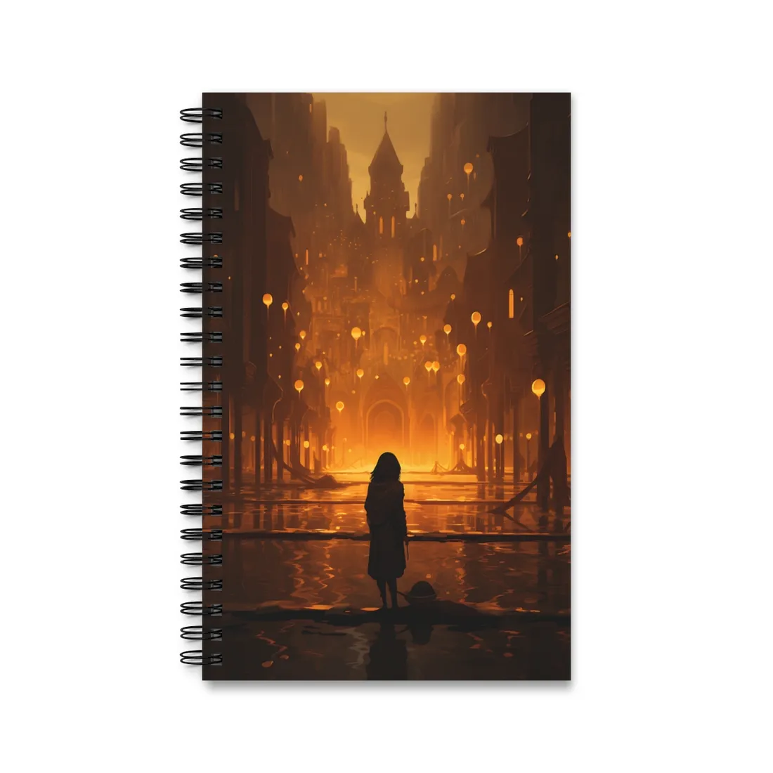 Casual Outdoor Portrait: A Person in Nature's Peaceful Moment - Spiral Notebook