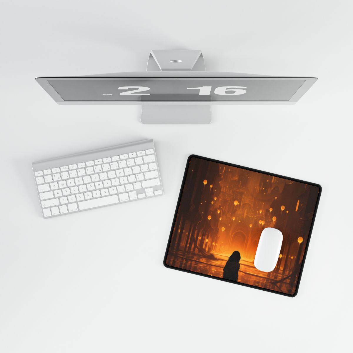 Casual Outdoor Portrait: A Person in Nature's Peaceful Moment - Desk Mat