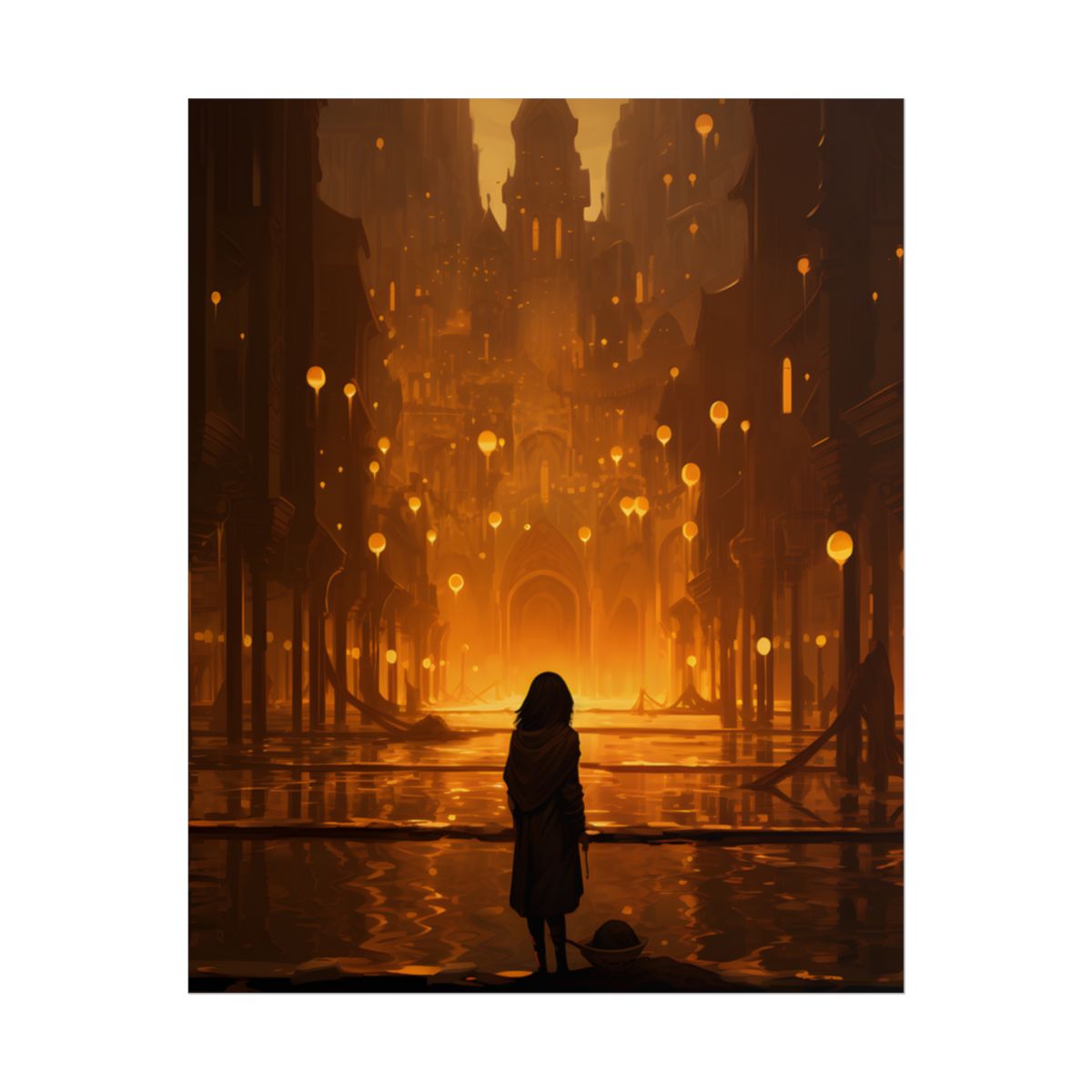 Casual Outdoor Portrait: A Person in Nature's Peaceful Moment - Poster