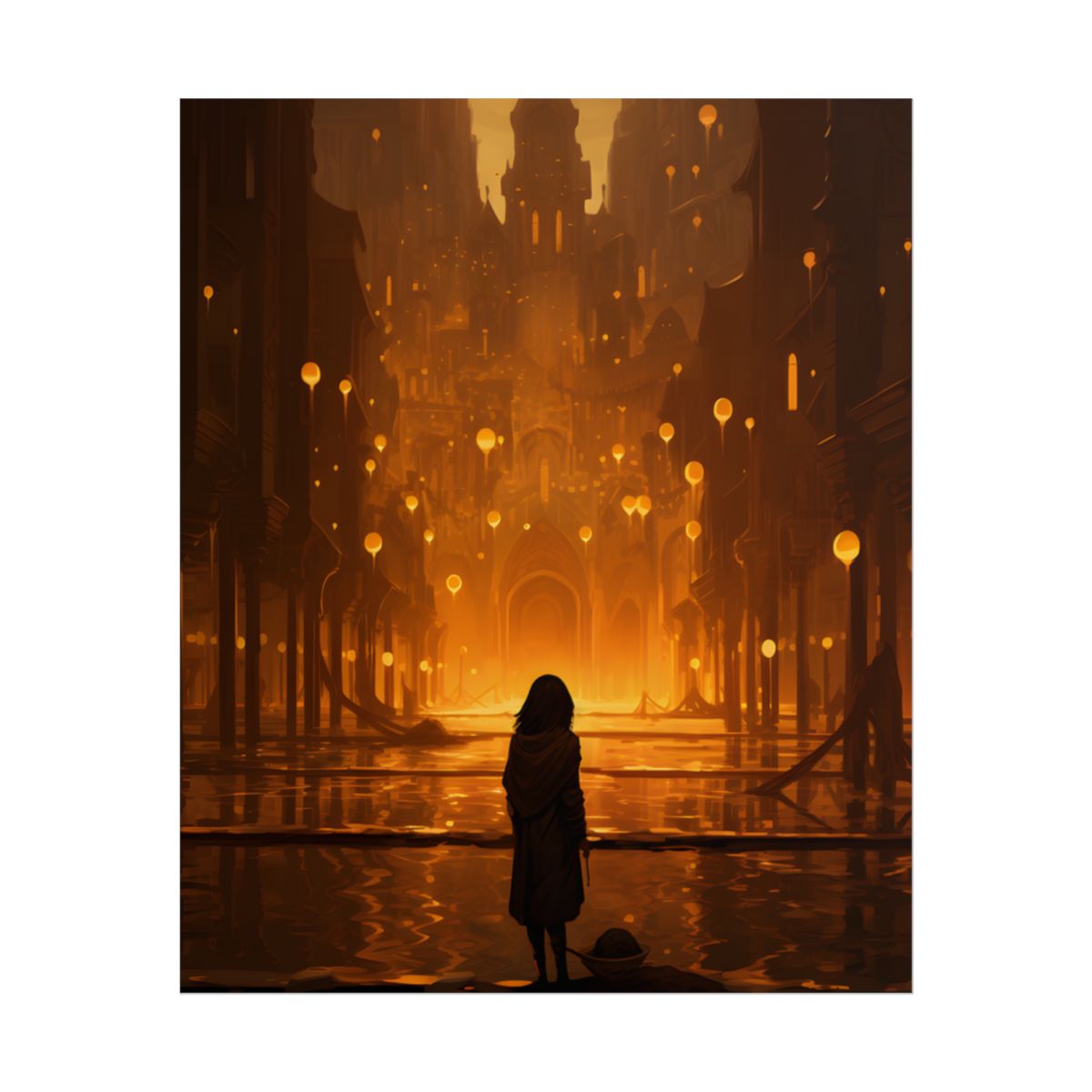 Casual Outdoor Portrait: A Person in Nature's Peaceful Moment - Poster