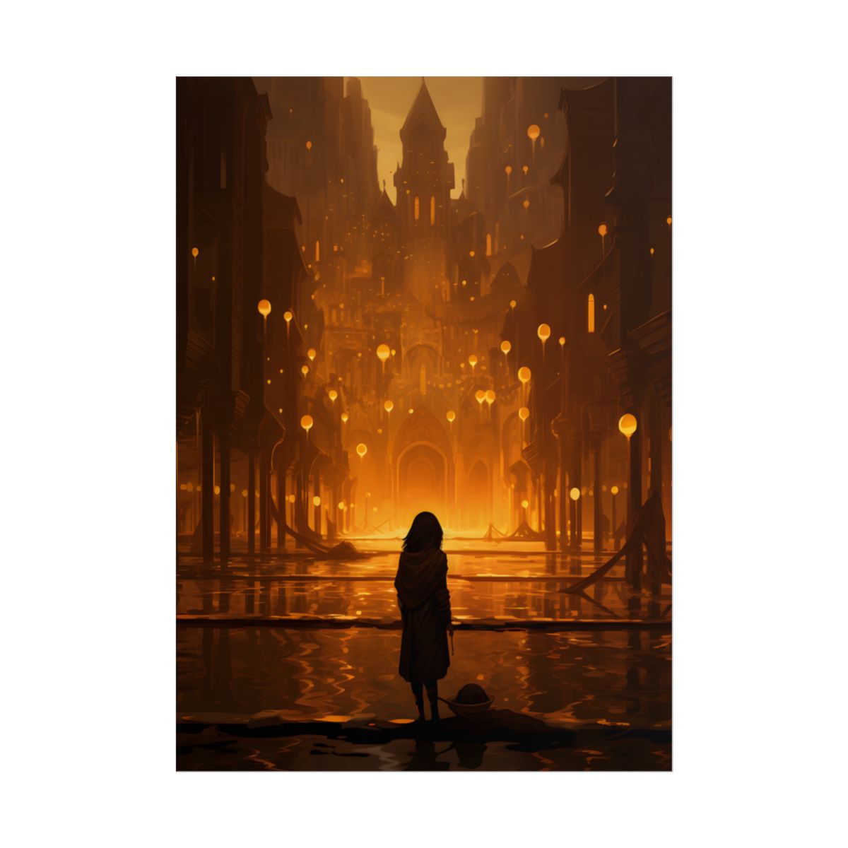 Casual Outdoor Portrait: A Person in Nature's Peaceful Moment - Poster