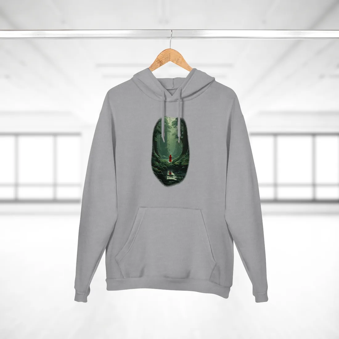 Casual Outdoors: Person in Nature Hoodie - Hoodie (Heather Grey)