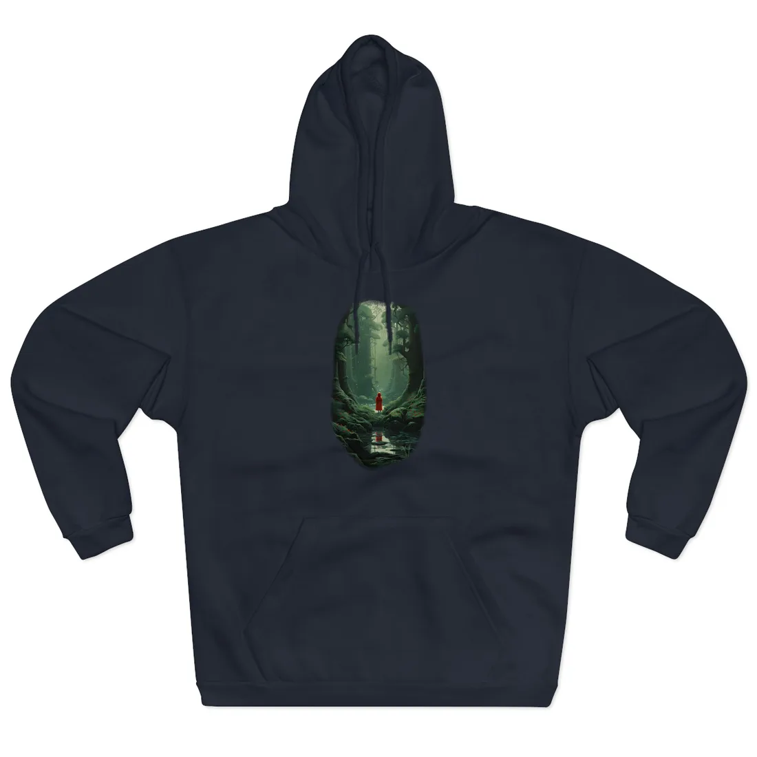 Casual Outdoors: Person in Nature Hoodie - Hoodie (Navy)
