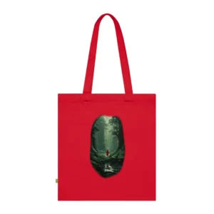 Red Cloak in Forest Tote Bag