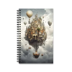 Floating Island Town Spiral Notebook