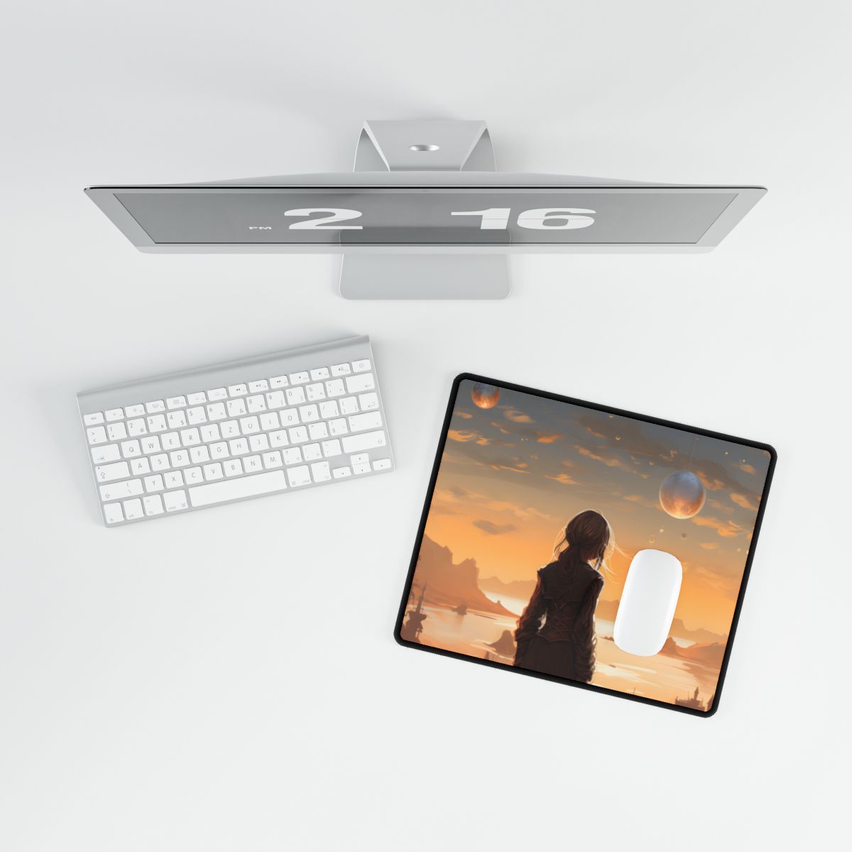 Casual Selfie: Reflection Artwork - Desk Mat