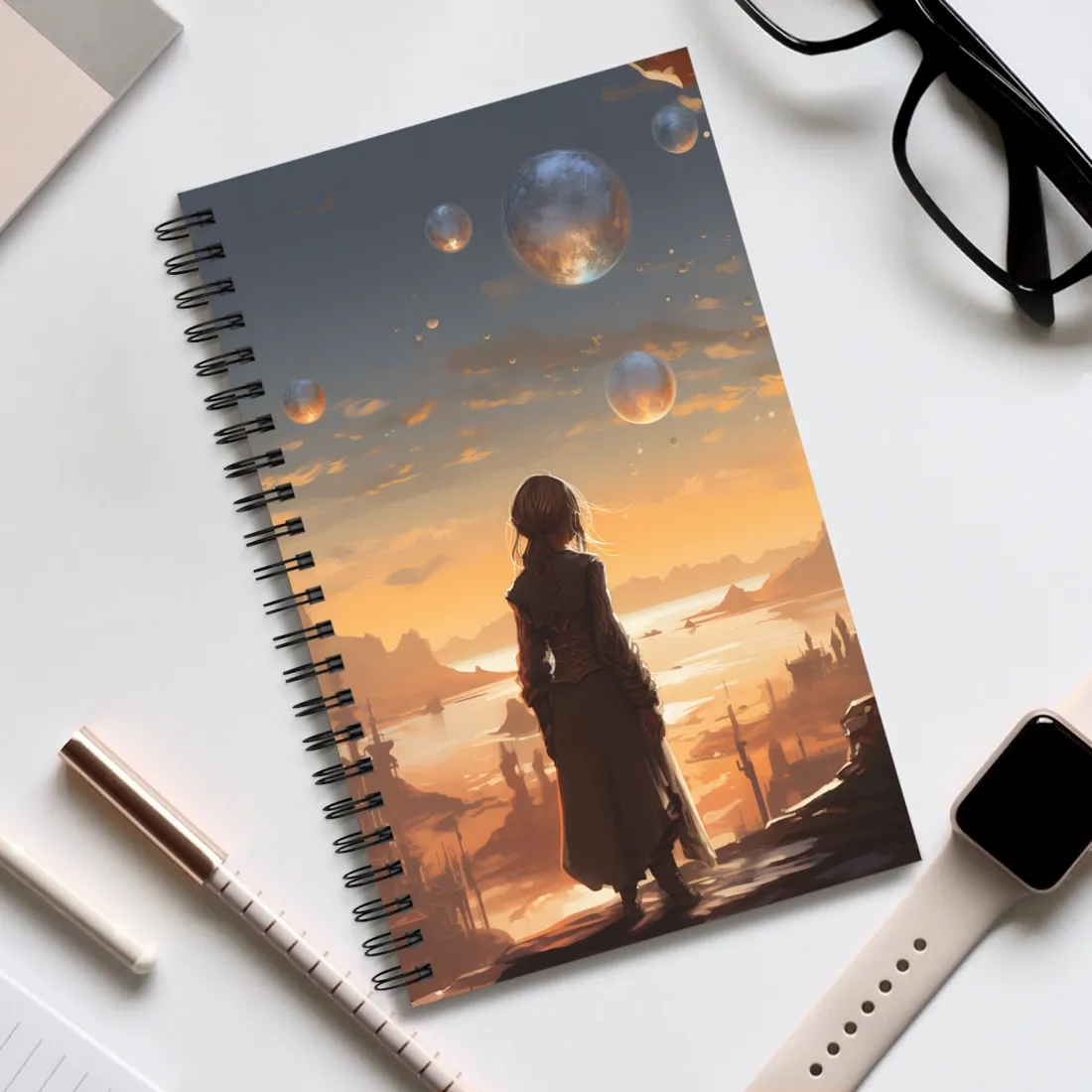 Casual Selfie: Reflection - Spiral Notebook