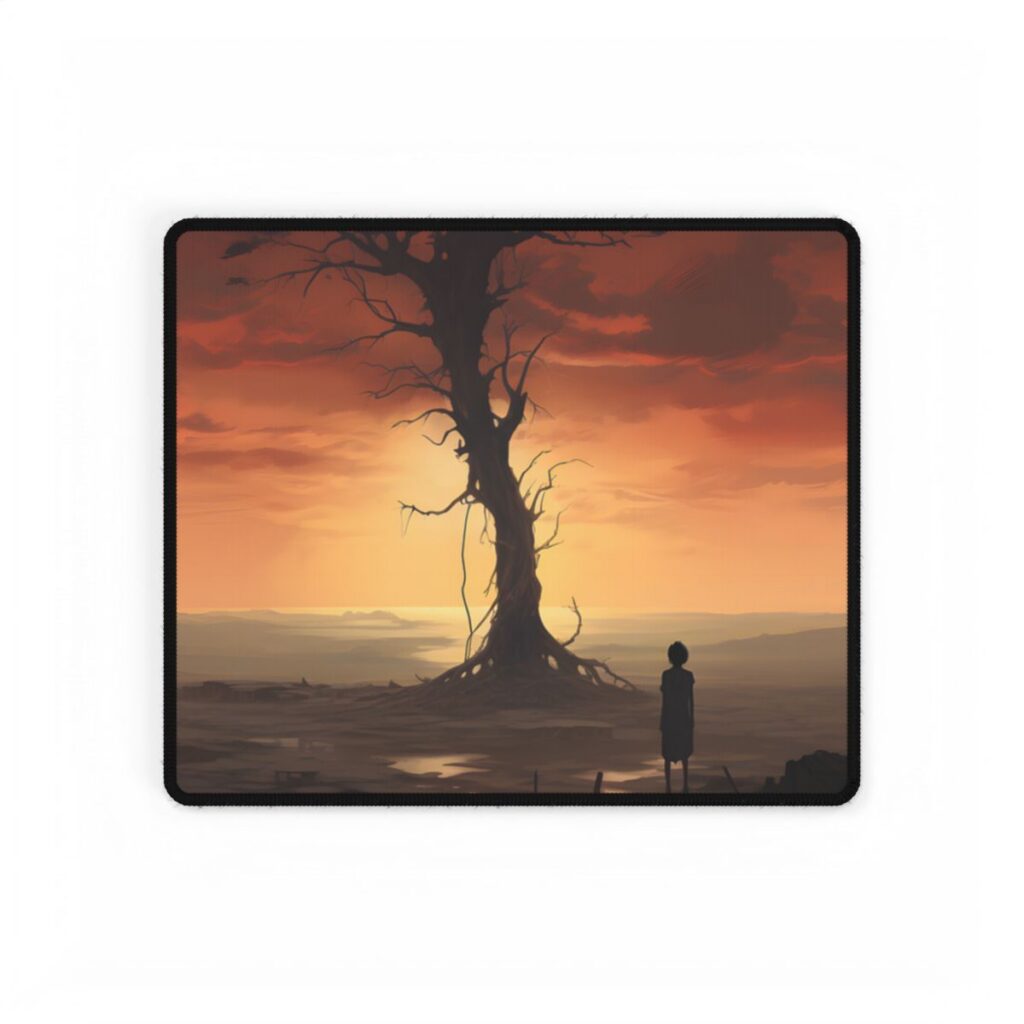 Casual Style Sunglasses: Dark Tint Artistic Portrait - Desk Mat