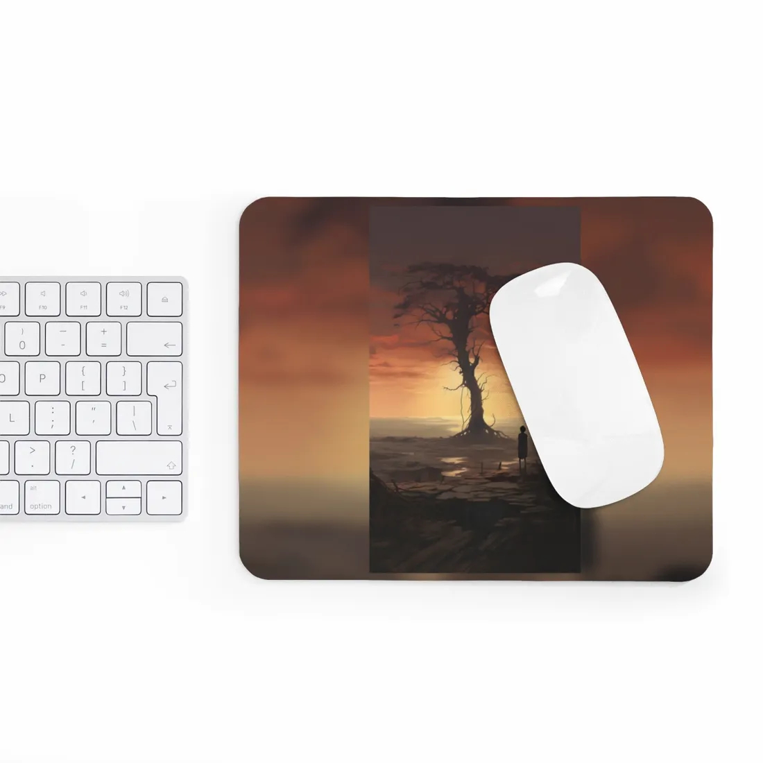 Casual Style Sunglasses: Dark Tint Artistic Portrait - Mouse Pad
