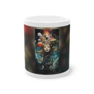 Surreal Woman with Mushrooms Mug