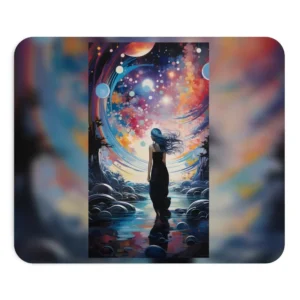 Woman in Cosmic Water Mouse Pad